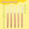 Haptufer Big Crochet Hooks Set with Beech Wood Handle, Crochet