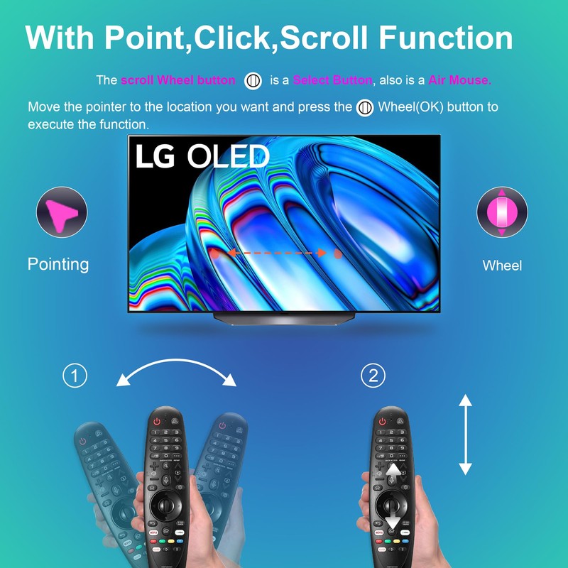 Magic Remote for LG UHD OLED QNED NanoCell Webos Smart