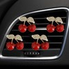 1Pc Cherry Car Air Vent Freshener Clip with Rhinestone, Decorative