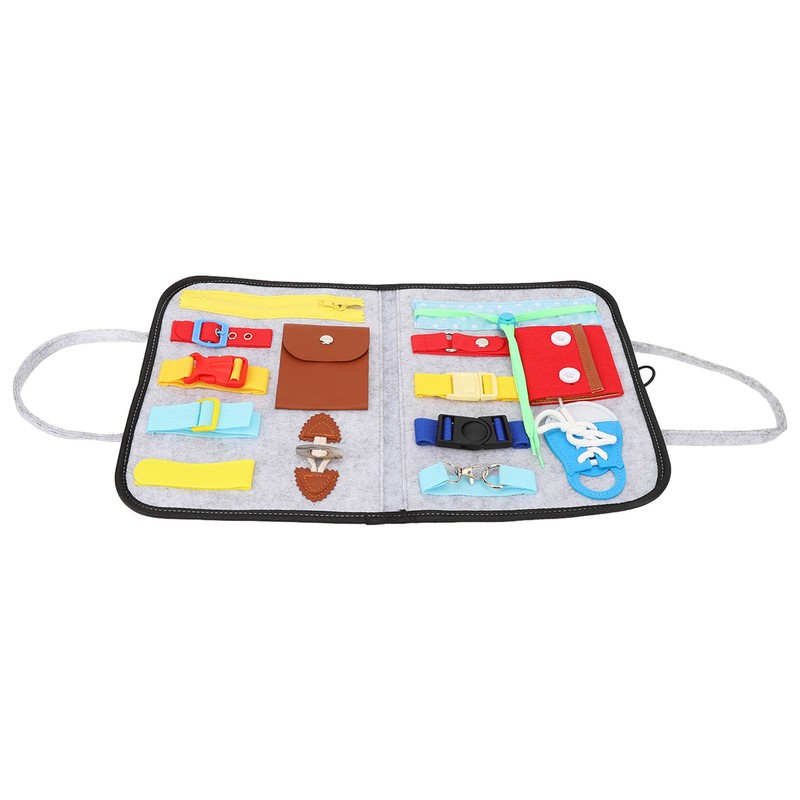 Elderly Activity Sensory Board Portable Zip Button Basic Skills Sensory