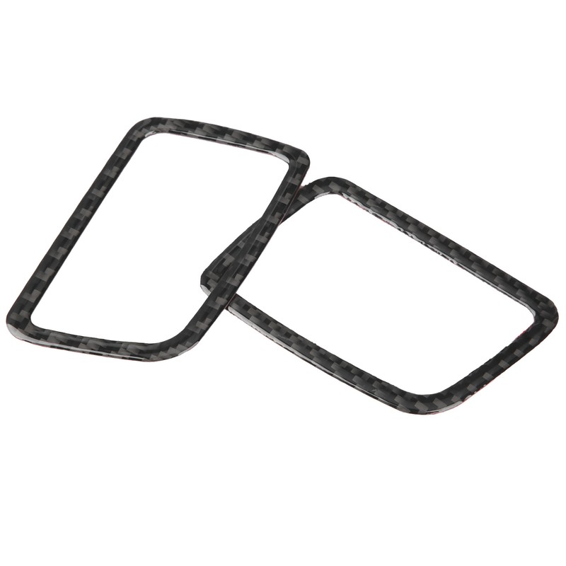2pcs Carbon Fiber Dashboard Air Vent Cover Trim Paste Installation