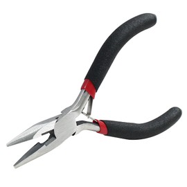 Auvotuis 12.5cm/4.92" Chain Nose Pliers For Jewelry Making, Flat Nose & Craft Pliers, Jewelry Making Tool
