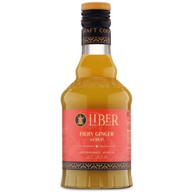 Liber & Co. Fiery Ginger Syrup (12.7 oz) - Craft Cocktail Mixer Made with 50% Organic Peruvian Ginger Juice - Perfect for Moscow Mules & Dark 'N Stormies