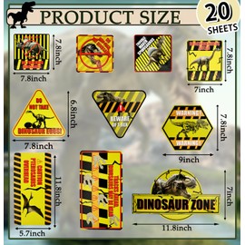 MUNILAIL 20 Pieces Dinosaur Party Decorations Dinosaur Wall Sign Photo Prop Cutouts Paper for Dinosaur Themed Birthday Party Baby Shower Supplies Dinosaur Party Sign