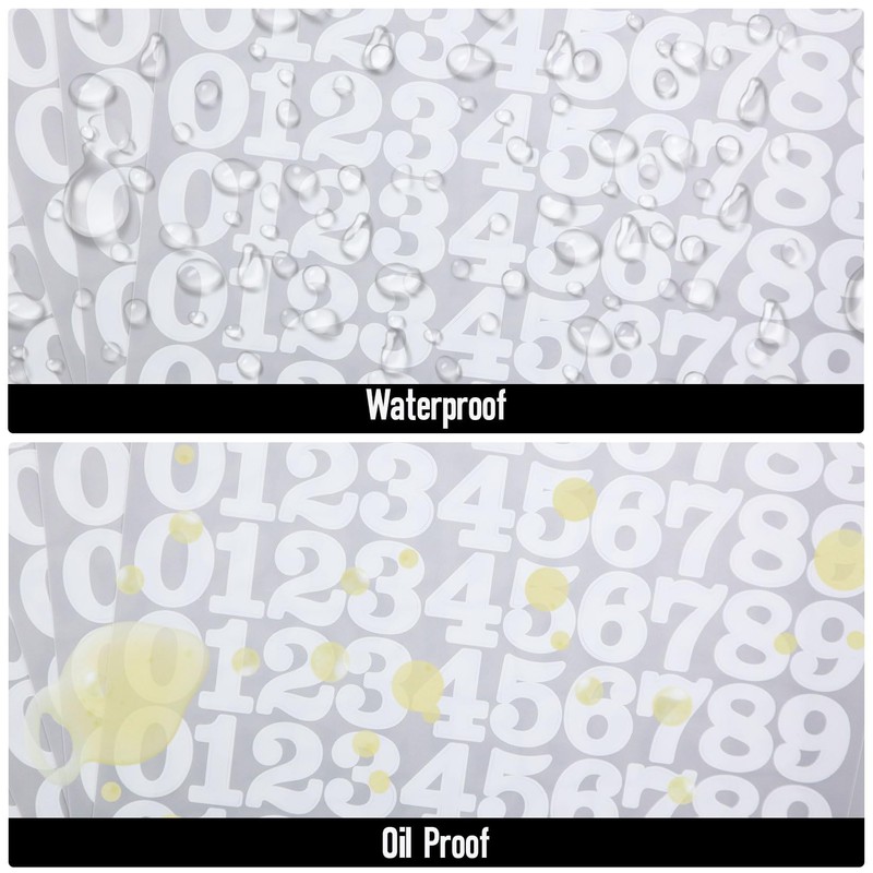 5 Sheets 1 Inch White Number Stickers for Marking, Classifying,