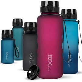 720°Dgree uberBottle Water Bottle, softTouch with Sieve, BPA-Free, XL Water Bottle for Gym, Workouts, Fitness, Sports, Outdoors, Large Sports Bottle Made of Tritan, Lightweight, Shockproof – 1.5 L