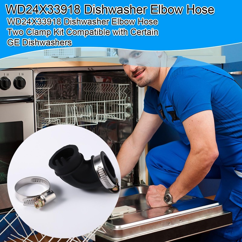 WD24X33918 Dishwasher Elbow Hose, Drain Circulation Sump Pump Hose with