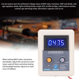 Non Contact Voltage Tester, Multifunctional Digital Panel Voltage Tester for MOS Tube Transistor IGBT Diode LED SCR, Compact Portable Transistor Withstanding Voltage Tester