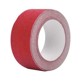 5M*5cm Anti Slip,plplaaoo Heavy Duty Transparent Anti Slip Tape, PVC Safety Colorful Non Skid Roll for Stair Steps Traction Tread Staircases Non Slip Strips Decor(Red), Anti Slip Heavy Duty Trans