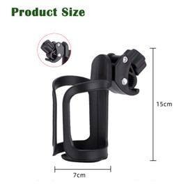 Voarge Pack of 2 Drink Holders for Pushchairs, 360 Degree Rotation Dummy Bottles, Coffee Holder, Bottle Holder, Bicycle Drink Holder, Bicycle, Pushchair and Wheelchair