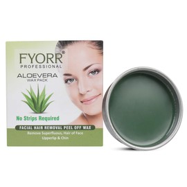 FYORR Facial Katori Peel-Off Wax Combo of Aloe Vera, Green, 80 g, 2 Count