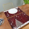 Christmas Place Mats Set of 6 Christmas Tree with Coffee