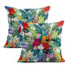 Zynii Set Of Two Throw Cushion Covers Decorative Botanical Beautiful