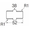 SANEI [Gunmetal Hex Nipple] Nominal 0.9 inch (25 mm) Screw