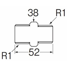 SANEI [Gunmetal Hex Nipple] Nominal 0.9 inch (25 mm) Screw Diameter R1 T700-25