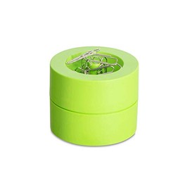 MAUL Magnetic Paperclip Holder, Ã 73mm, H66mm, Light Green
