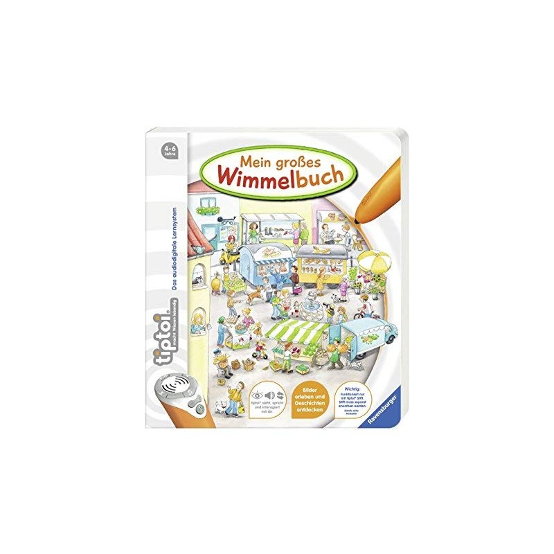 Ravensburger tiptoi® Mein großes Wimmel Book Plus Free Kids 'Stickers