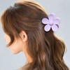 1 Purple Hair Claw - Flower Shaped Plastic Jaw -