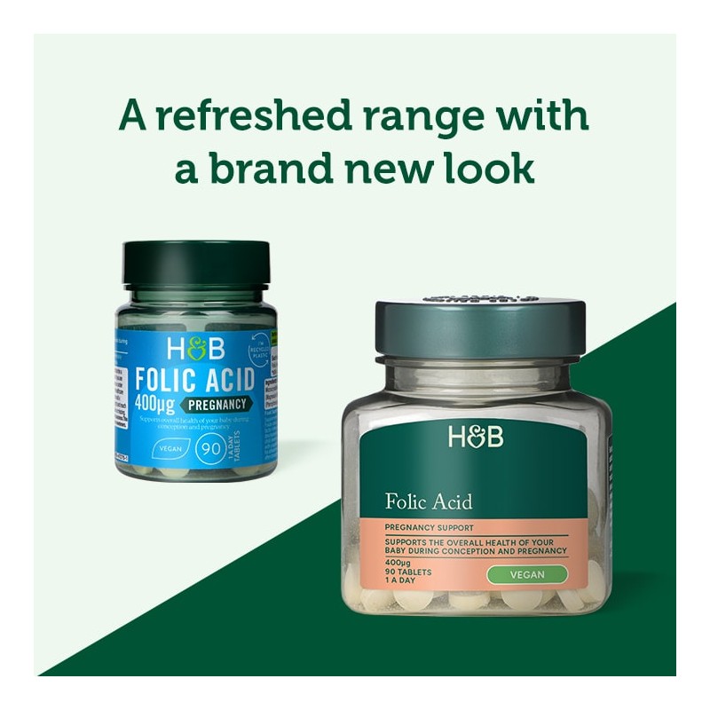 Holland & Barrett Folic Acid 400ug Tablets