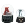 3-45-68 2 Great Snow Globes Souvenir Ruhrpott Transport Tower Charcoal