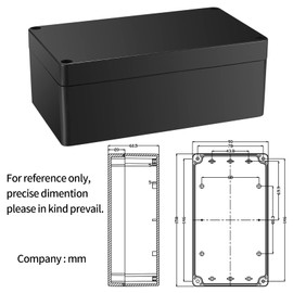 Surface-Mounted Junction Box, Waterproof IP65, Electronic Housing, Junction Box, Electronic Project Box, Housing for Power Junction Box, Electrical Components, 158 x 90 x 60 cm