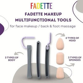 FADETTE Juego de Herramientas de Maquillaje Multifuncional con Esponja para Maquillaje, Puff para Polvo o Base, Herramientas de Belleza Coreanas K-Beauty para Rostro y Cuerpo (3 Aplicadores y 3 Esponjas) (Set de Herramientas de Maquillaje)