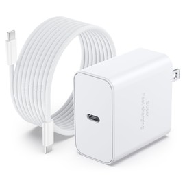 USB C Charger Block, 45W Type C Super Fast Wall Charger with 100W 6FT Type C Fast Charging Cord (White, 3.3FT)