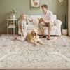 Lahome Boho Animal 5x7 Washable Living Room Area Rugs, Beige