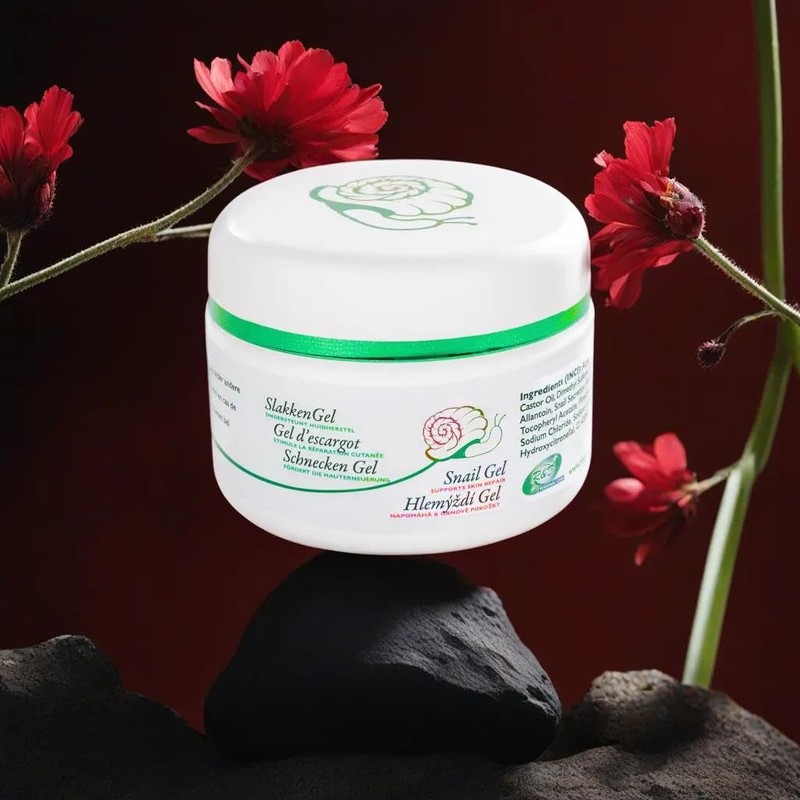 Snail Gel for Face and Body, Snail Mucus Against Acne