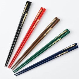[Chopsticks] [Chopsticks Factory] Dishwasher-safe Painted Chopsticks Meteor Sakura 5 Pairs Set/ Chopsticks Paste, Painted Chopsticks Wakasa Lacquer, Antibacterial, Dishwasher Safe, Made in Japan,