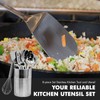 Chef Craft 8 Piece Stainless Steel Kitchen Utensil Set Durable
