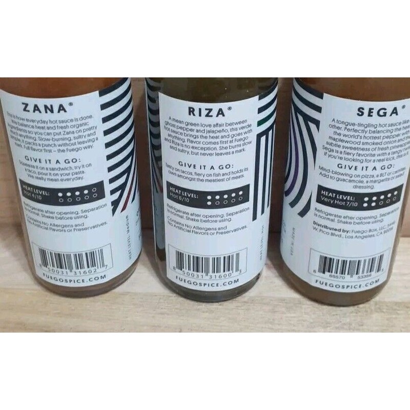 Fuego Spice Co 3CT VARIETY PACK: FUEGO SPICE COMPANY: RIZA/SEGA/ZANA