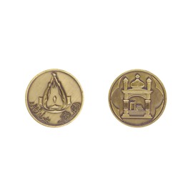 The Broken Token - Assassin Gold Fantasy Coin - 30mm Metal Novelty Coins - Cosplay and TTRPG Game Pieces - Pack of 10