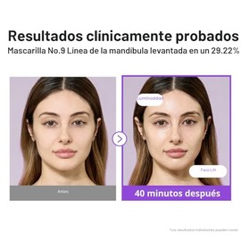 numbuzin No.9+ NAD+ BIO Máscara de elevación completa para el rostro, mascarilla reafirmante de dos piezas con péptidos y colágeno para un acabado de 