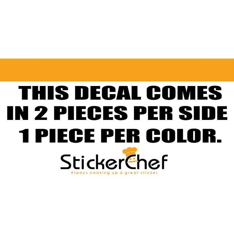 Golf Cart Decals Accessories Two Color Go Cart Stickers GCA1215BB