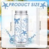 Meanplan 36 Pack Ocean Coastal Plastic Cups with Lids and