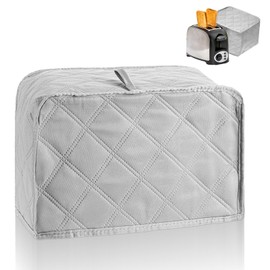 XLIUAX Toaster Cover, Toaster Cover 2 Slice Toasters Covers 4 Slice Small Appliance Covers Hiding for Bread Machine Bread Maker Protector Cotton Quilted Appliance Protector Universal (Gray)