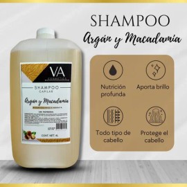 Shampoo Argan Y Macadamia 4 Litros Profesional De Belleza                                                                                             