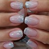 JUSTOTRY Pack of 24 Silver Glitter Nails for Sticking, Short,