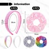 3 pieces shiny hair bands, 3 pieces with colon hair