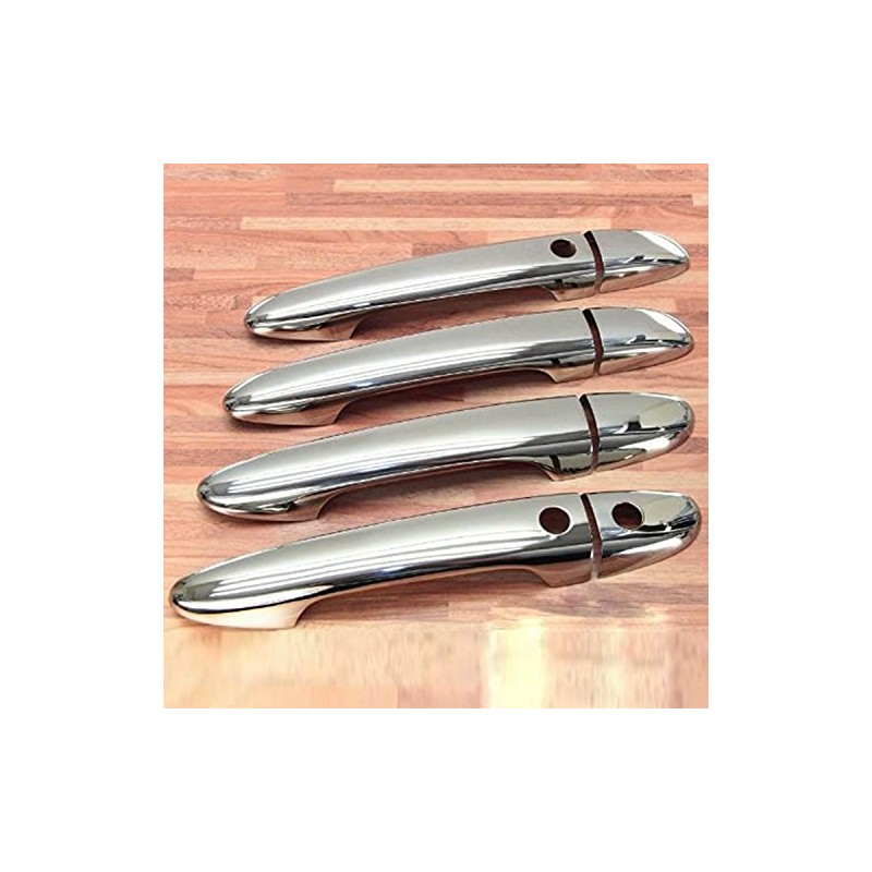Recambo Chrome Door Handle Trim Caps Stainless Steel Fits Mazda