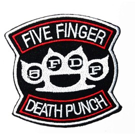 Music F Death Punch Heavy Metal Groove Metal Thrash Metal Alternative Metal Hard Rock Band Music Logo Patch Embroidered Sew Iron On Patches Badge Bags Hat Jeans Shoes T-Shirt Applique