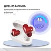 Wireless Earbuds Stylish Cute Heart Shaped Noise Cancelling HiFi Stereo