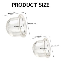 Pack of 12 Primer Bulbs Carburettor, Carburettor Pump, Primer Bulb Compatible, Primer Pump Bulb, Petrol Primer Pump, for Lawn Mowers, Blooms (19 mm + 22 mm)