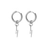 Punk Lightning Hoop Earrings Lightning Bolt Drop Dangle Earrings Jewelry