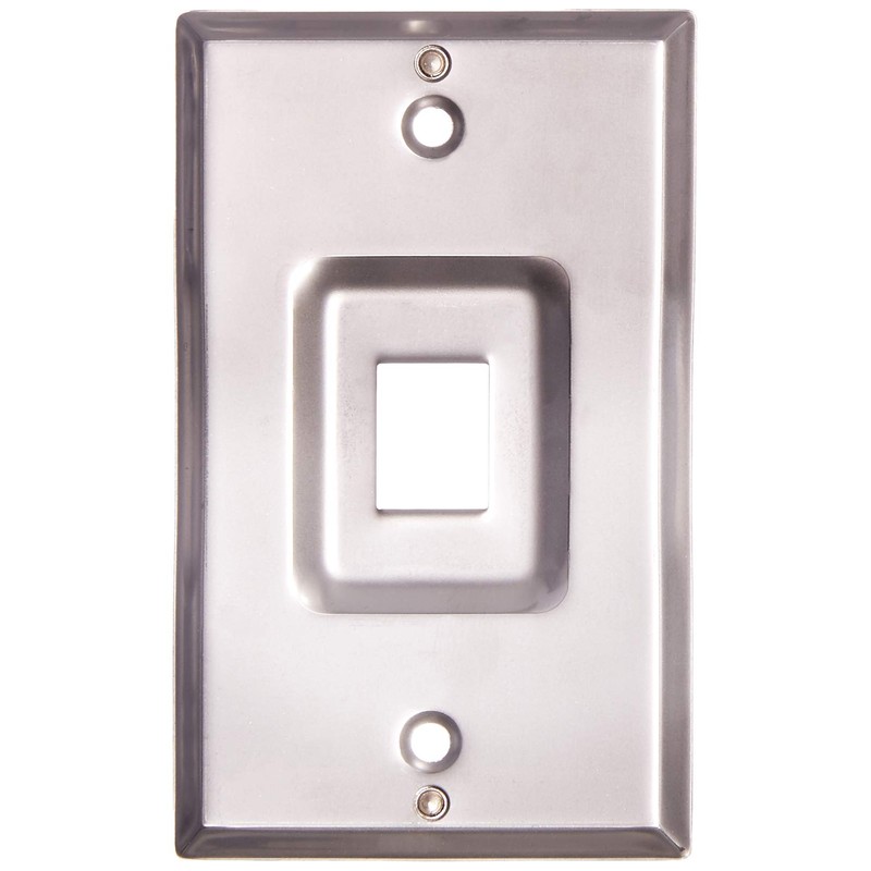 Leviton QuickPort Telephone Wall Jack, Stainless Steel, Recessed Port, 4108W-1SP