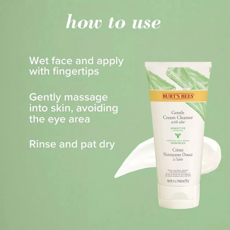 Crema Limpiadora Facial Piel Sensible Con Aloe 6oz