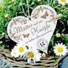 DEKO-LANDO Mum Sign Heart Engraved – Mütter sind wie Buttons,