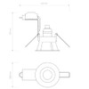 Astro Minima Round Fixed Indoor Downlight (Matt White), GU10 Lamp,