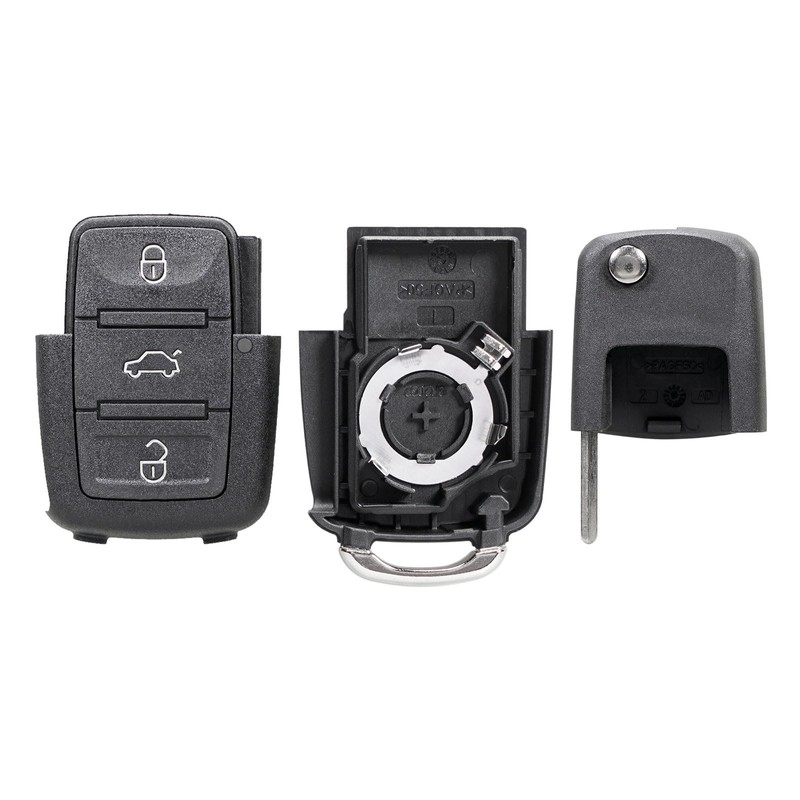 3 Button Flip Key Fob Remote Control Case for VW